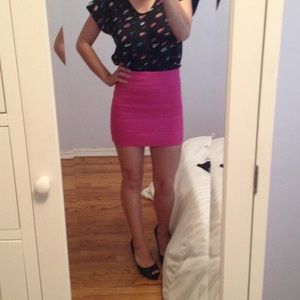 Pleasure Doing Business Pink Skirt Size S